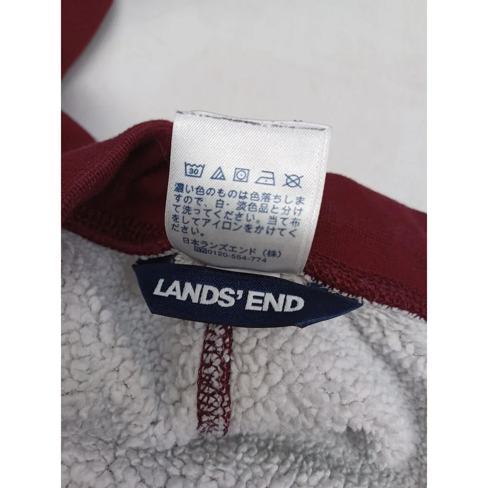 Lands End Sweatpants Boy L Thermal Jogger Drawstring Fleece Active Pants